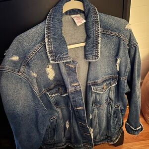 Forever 21 Distressed Denim Jacket